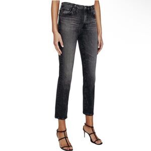 AG ADRIANO GOLDSCHMIED | NEW Isabelle Black Crop Jeans Women’s Size 27 (4)